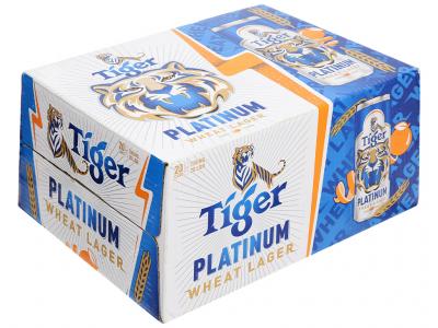 Thùng 20 lon bia Tiger Platinum Wheat Lager 330ml