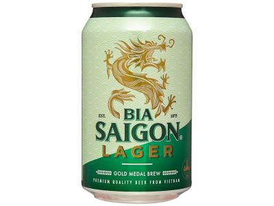 Thùng 24 lon bia Sài Gòn Lager 330ml